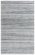 9' X 12' Gray Dark Gray And Ivory Striped Hand Tufted Area Rug
