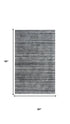 5' X 8' Beige Gray And Charcoal Striped Hand Tufted Area Rug