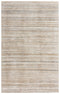 9' X 12' Brown Ivory And Dark Gray Striped Hand Tufted Area Rug