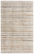 9' X 12' Brown Ivory And Dark Gray Striped Hand Tufted Area Rug