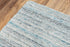 8' X 10' Teal Dark Gray And Ivory Striped Hand Tufted Area Rug