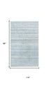 8' X 10' Teal Dark Gray And Ivory Striped Hand Tufted Area Rug
