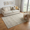 5' X 8' Beige Brown Black Ivory And Light Gray Striped Hand Tufted Area Rug
