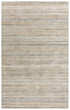 8' X 10' Beige Brown Black Ivory And Light Gray Striped Hand Tufted Area Rug