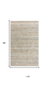 8' X 10' Beige Brown Black Ivory And Light Gray Striped Hand Tufted Area Rug