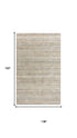 9' X 12' Beige Brown Black Ivory And Light Gray Striped Hand Tufted Area Rug