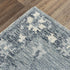 5' X 8' Blue Dark Blue And Ivory Wool Oriental Hand Tufted Area Rug