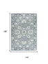 9' X 12' Blue Dark Blue And Ivory Wool Oriental Hand Tufted Area Rug
