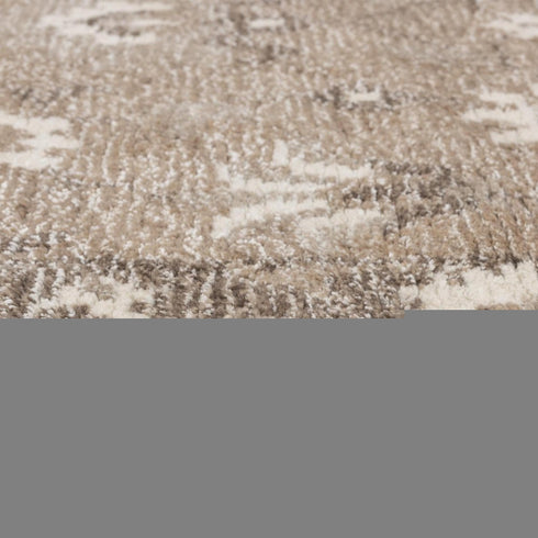 9' X 12' Brown And Ivory Wool Oriental Hand Tufted Area Rug