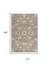 9' X 12' Brown And Ivory Wool Oriental Hand Tufted Area Rug