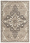 8' X 10' Brown And Ivory Wool Medallion Hand Tufted Area Rug