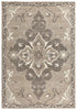 8' X 10' Brown And Ivory Wool Medallion Hand Tufted Area Rug