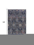 9' X 12' Gray Ivory Dark Blue Blue And Orange Oriental Hand Carved Handmade Area Rug