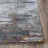 8' X 10' Gray Burgundy Orange Blue And Ivory Abstract Hand Carved Handmade Area Rug