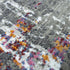8' Gray Blue Pink Ivory And Orange Abstract Hand Carved Handmade Area Rug