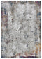 9' X 12' Gray And Blue Abstract Hand Carved Handmade Area Rug