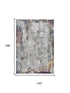9' X 12' Gray And Blue Abstract Hand Carved Handmade Area Rug