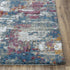 5' X 8' Gray Blue Pink Orange Red And Ivory Abstract Hand Carved Handmade Area Rug