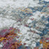 5' X 8' Gray Blue Pink Orange Red And Ivory Abstract Hand Carved Handmade Area Rug