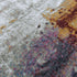 8' Gray Cream Red Blue Purple Pink And Ivory Abstract Hand Carved Handmade Area Rug