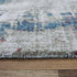 8' X 10' Gray Cream Red Blue Purple Pink And Ivory Abstract Hand Carved Handmade Area Rug