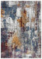 9' X 12' Gray Cream Red Blue Purple Pink And Ivory Abstract Hand Carved Handmade Area Rug