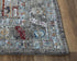 8' X 10' Gray Red Blue Orange And Ivory Medallion Hand Carved Handmade Area Rug
