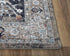 9' X 12' Dark Gray Blue Red Orange And Ivory Medallion Hand Carved Handmade Area Rug