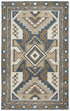 9' X 12' Gray And Tan Wool Tribal Hand Tufted Area Rug