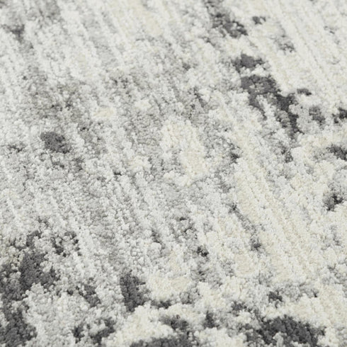 8' X 10' Ivory And Gray Abstract Area Rug