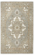 8' X 10' Gray And Natural Wool Medallion Hand Tufted Area Rug