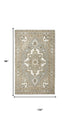 8' X 10' Gray And Natural Wool Medallion Hand Tufted Area Rug