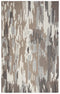 8' X 10' Brown And Natural Wool Abstract Hand Tufted Area Rug