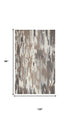 8' X 10' Brown And Natural Wool Abstract Hand Tufted Area Rug