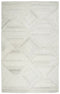 9' X 12' Ivory And Natural Wool Diamond Hand Tufted Area Rug