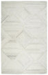 9' X 12' Ivory And Natural Wool Diamond Hand Tufted Area Rug
