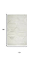 9' X 12' Ivory And Natural Wool Diamond Hand Tufted Area Rug