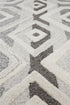8' Gray And Natural Wool Geometric Hand Tufted Area Rug