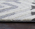 8' Gray And Natural Wool Geometric Hand Tufted Area Rug