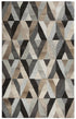 9' X 12' Gray And Natural Wool Geometric Hand Tufted Area Rug