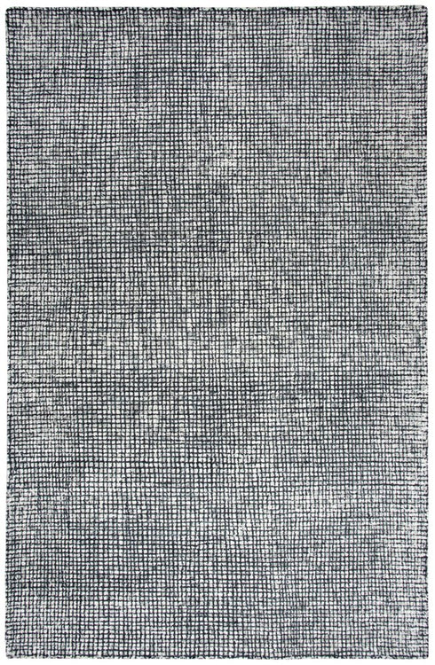 8' X 10' Black White And Beige Wool Hand Tufted Area Rug