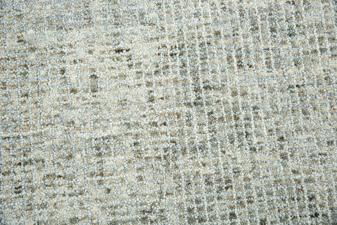 8' Light Gray And Beige Wool Hand Tufted Area Rug
