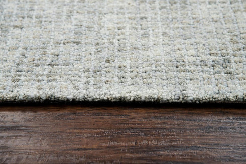 8' Light Gray And Beige Wool Hand Tufted Area Rug