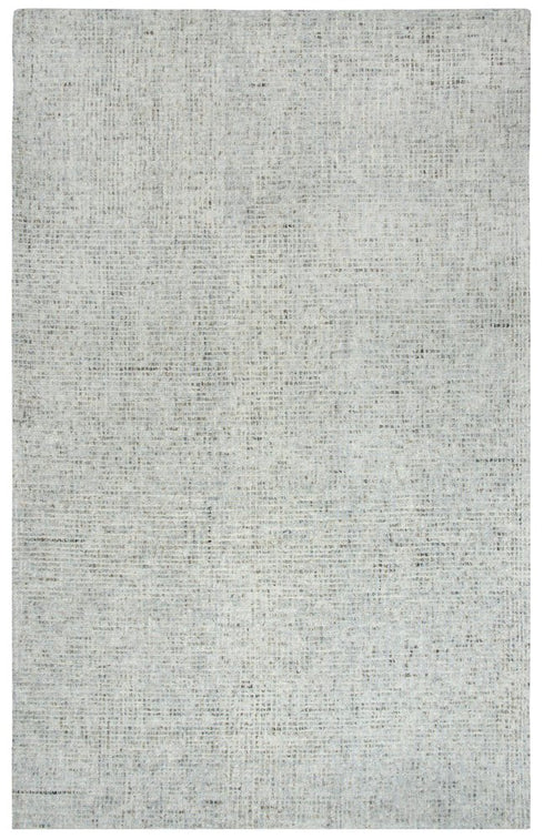 5' X 8' Light Gray And Beige Wool Hand Tufted Area Rug
