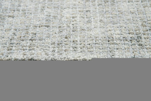 5' X 8' Light Gray And Beige Wool Hand Tufted Area Rug