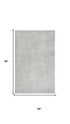 5' X 8' Light Gray And Beige Wool Hand Tufted Area Rug
