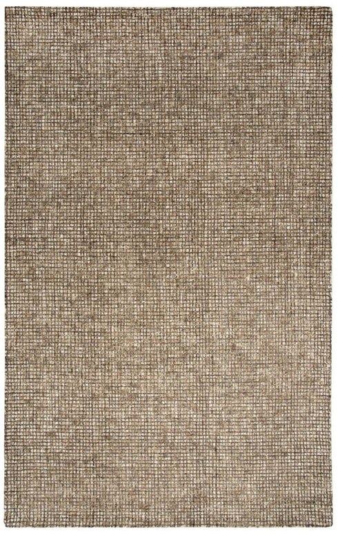 5' X 8' Brown And Beige Wool Hand Tufted Area Rug
