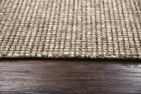 5' X 8' Brown And Beige Wool Hand Tufted Area Rug