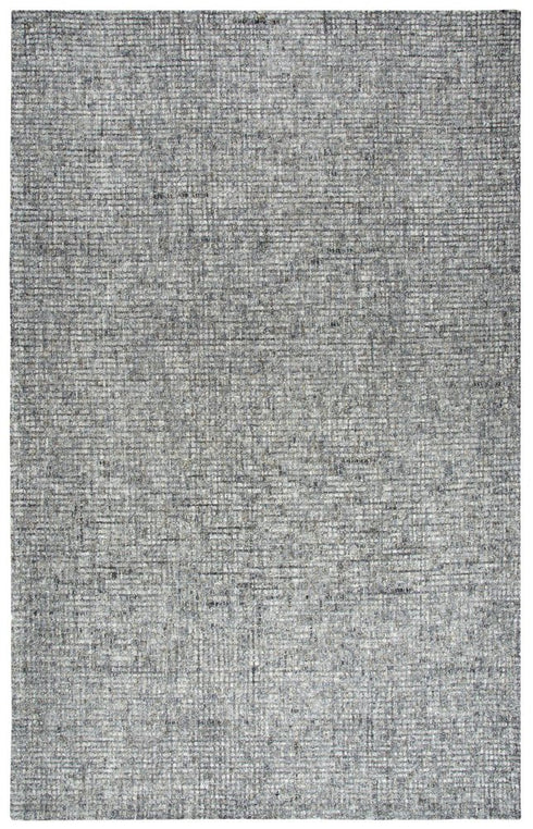 8' Dark Gray And Beige Wool Hand Tufted Area Rug