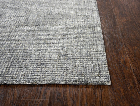 8' X 10' Dark Gray And Beige Wool Hand Tufted Area Rug